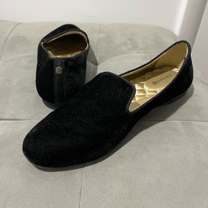 Birdies Black Velvet Loafers
